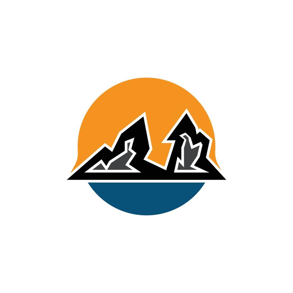 logotipo de icono de montaña vector