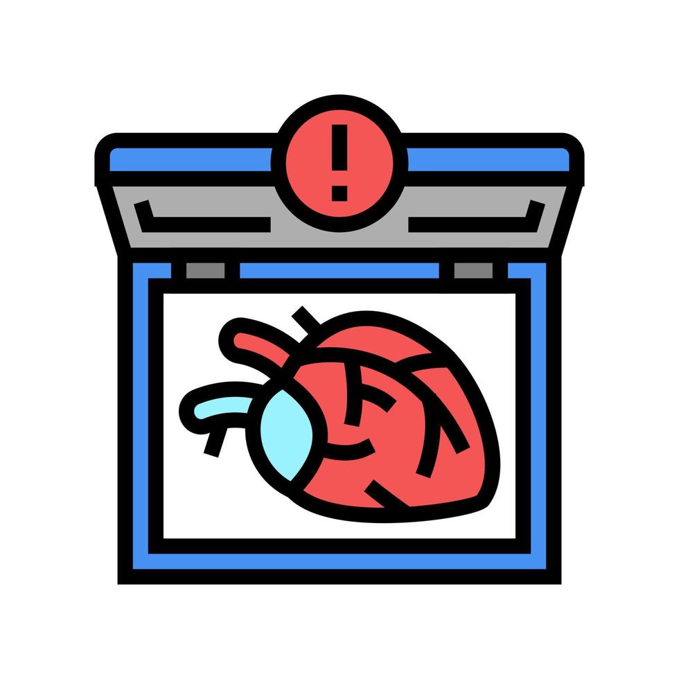 tráfico de órganos crimen color icono vector ilustración