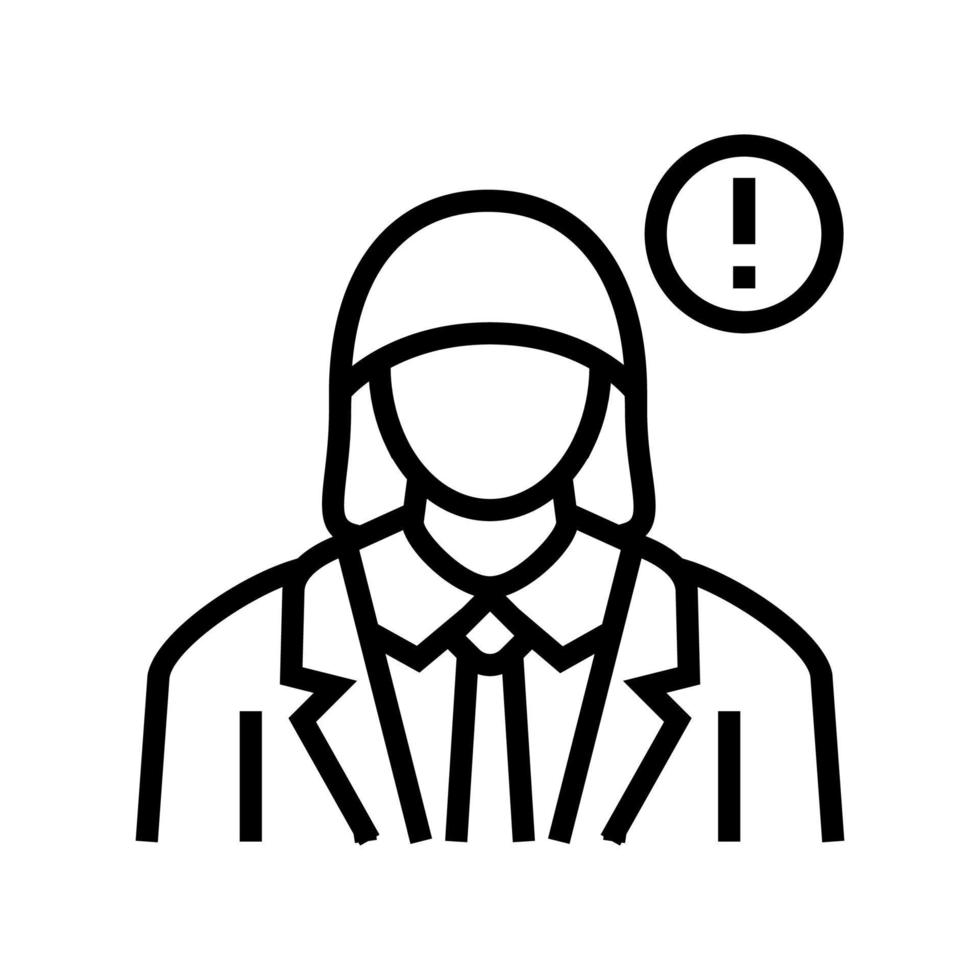 ilustración de vector de icono de línea de crimen de cuello blanco