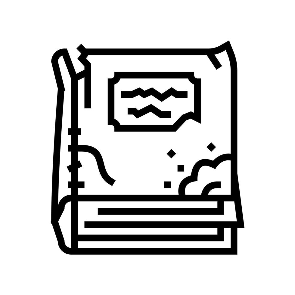 old book line icon vector illustration