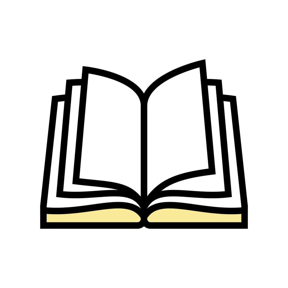 open book color icon vector illustration