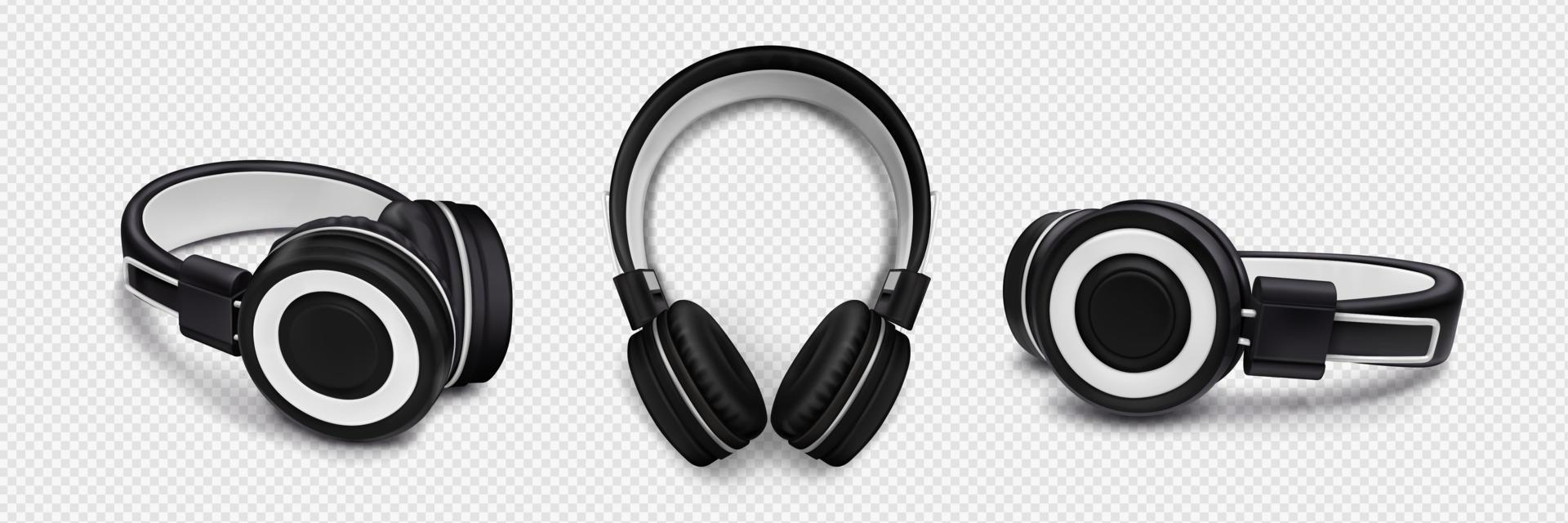 auriculares para escuchar música, sonido estéreo, audio vector