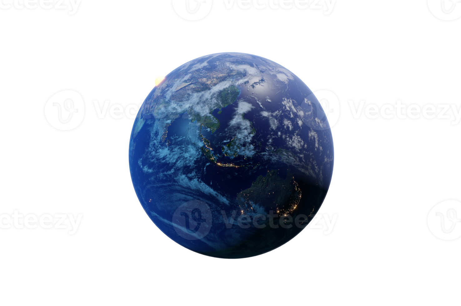 stad lichten Aan planeet. beschaving. png