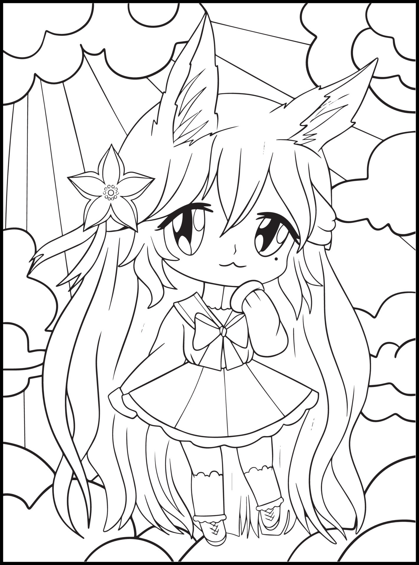 Gacha Life Coloring Pages  Chibi girl drawings, Chibi coloring pages,  Anime girl drawings