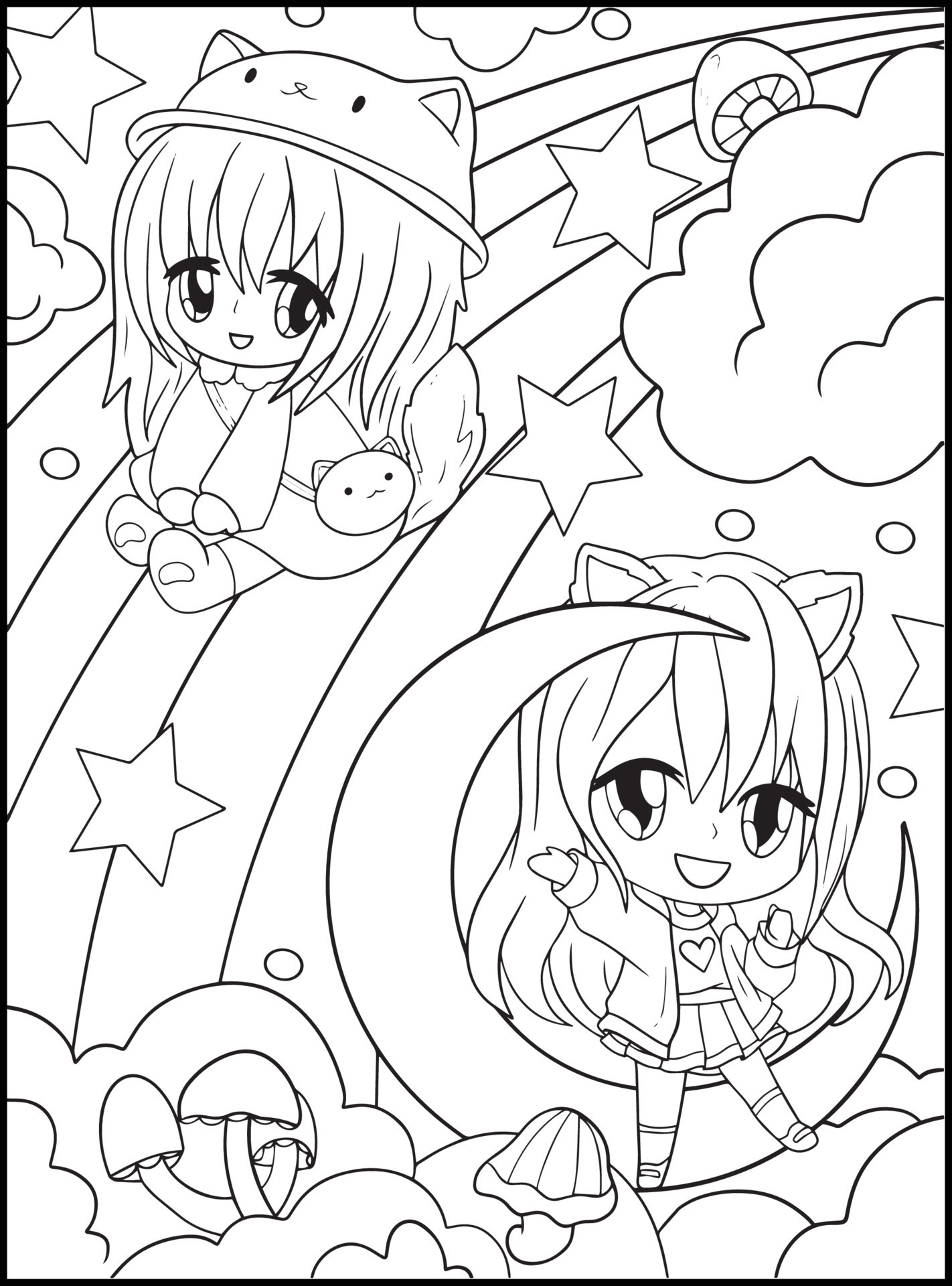 Gacha Life Coloring Pages Printable for Free Download