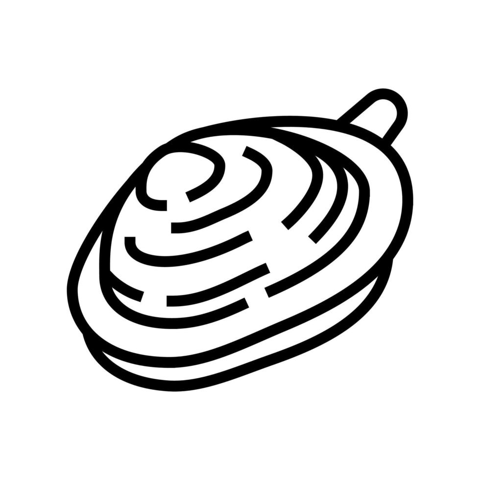 soft-shell clam line icon vector illustration