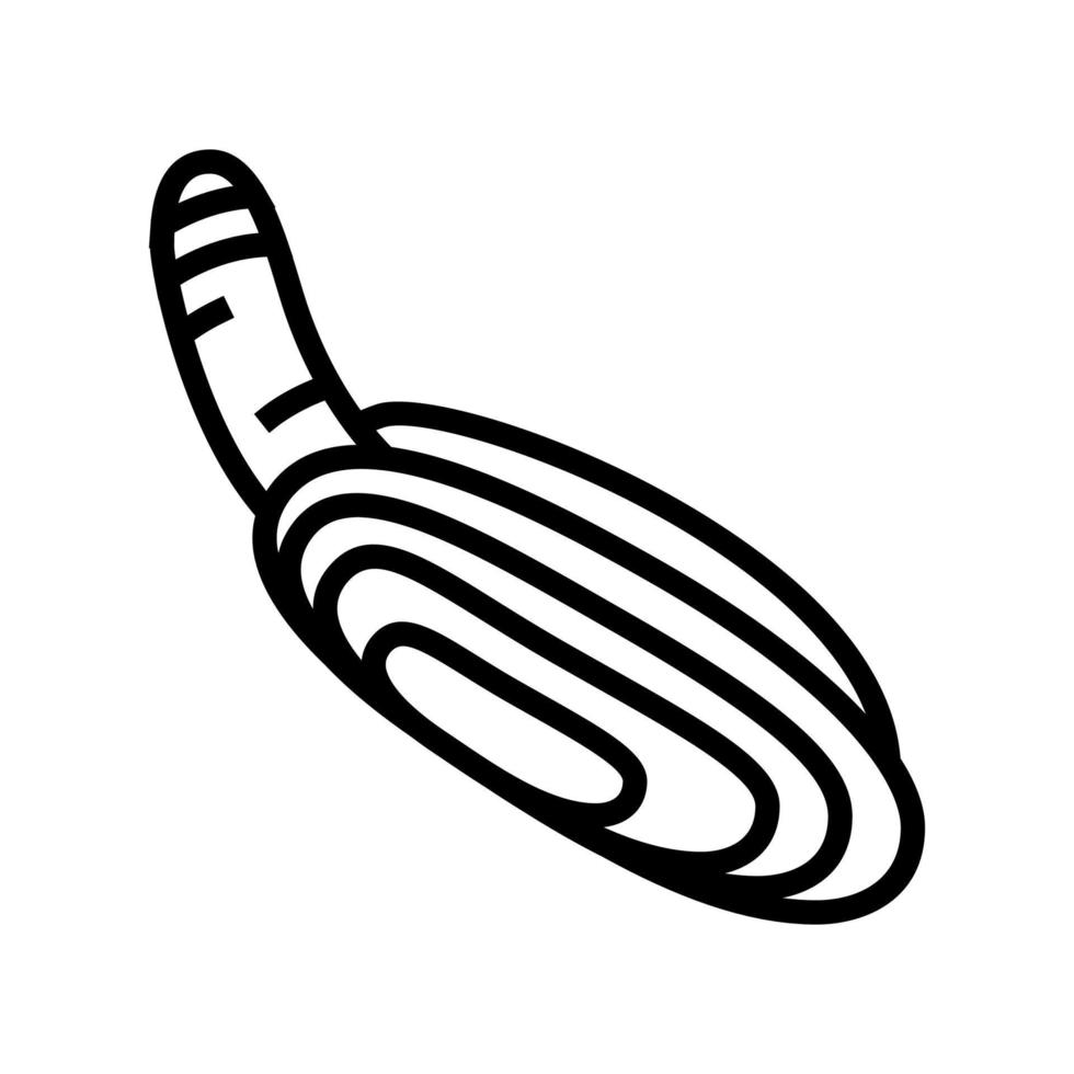 pacific razor clam line icon vector illustration