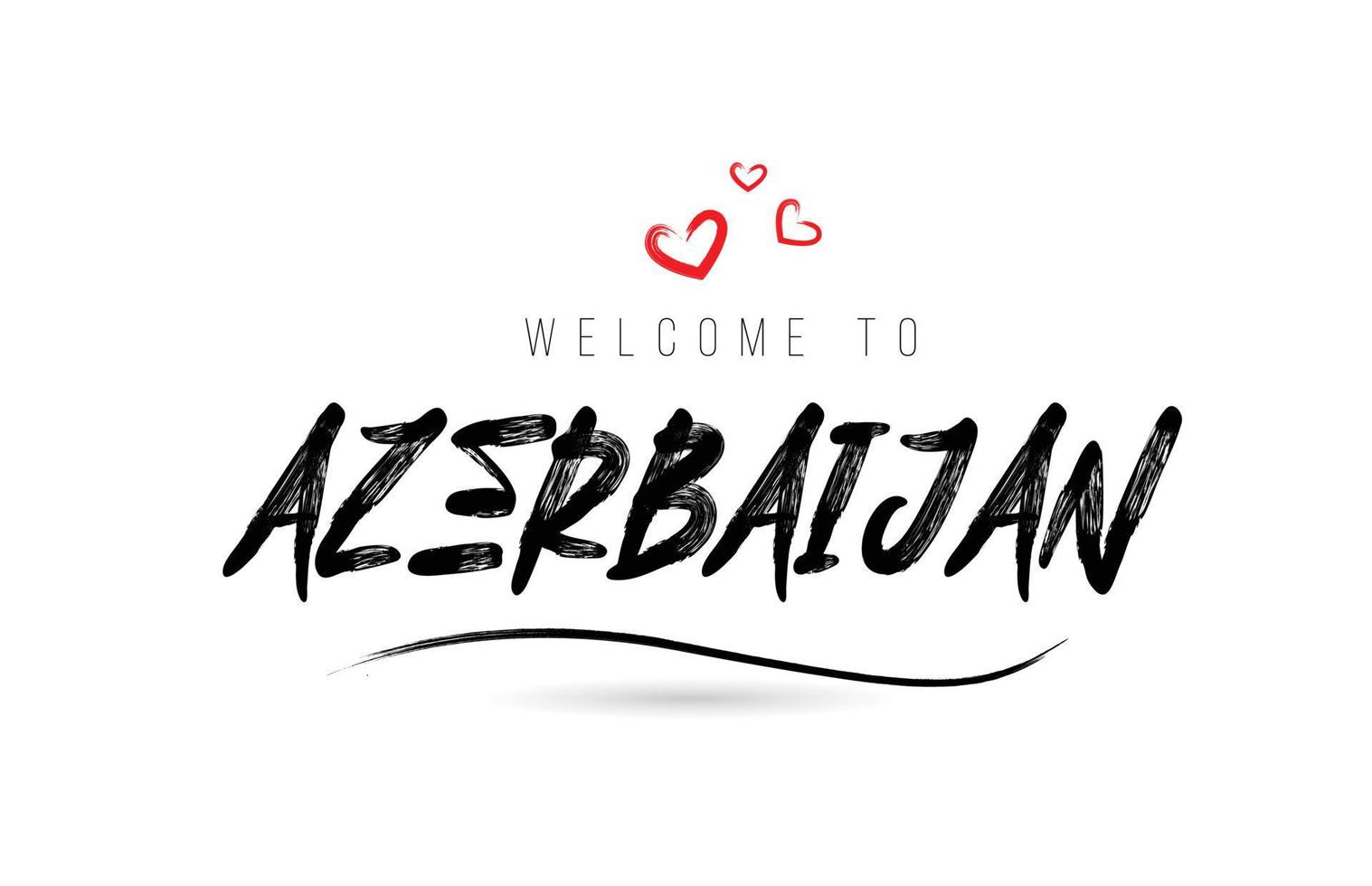 to AZERBAIJAN country text typography with red love heart and black name 18779220 Vector