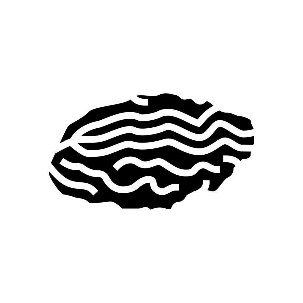 oyster closed shell glyph icon vector illustration