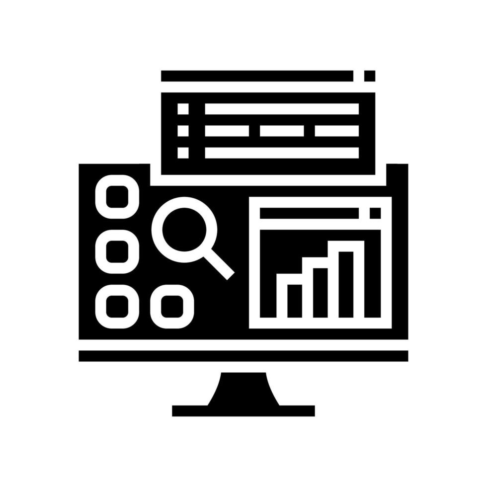 desktop applications glyph icon vector illustration