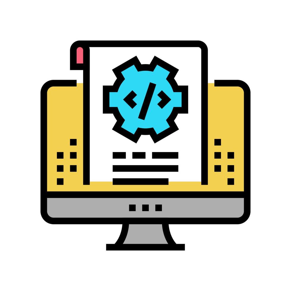 script code color icon vector illustration