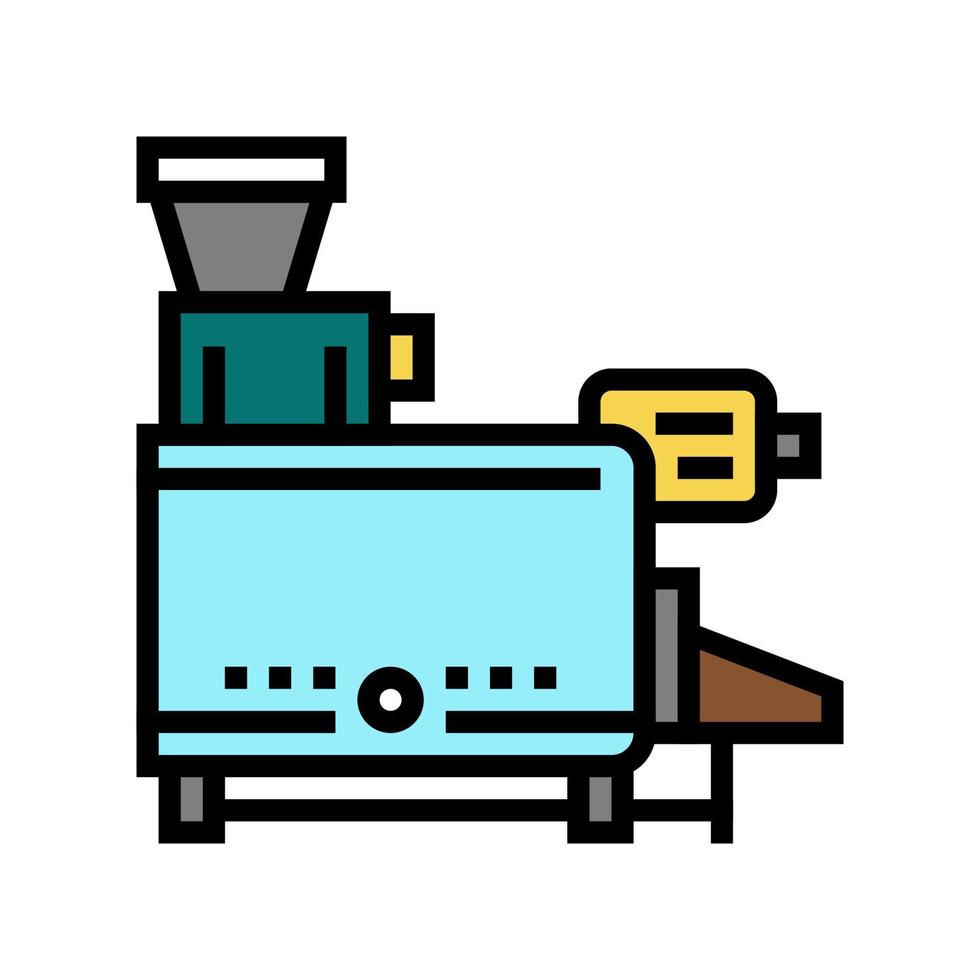 pitting machine color icon vector illustration