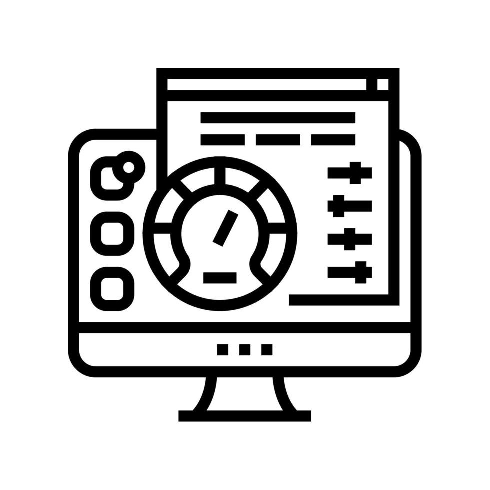 utility software line icon vector illustration