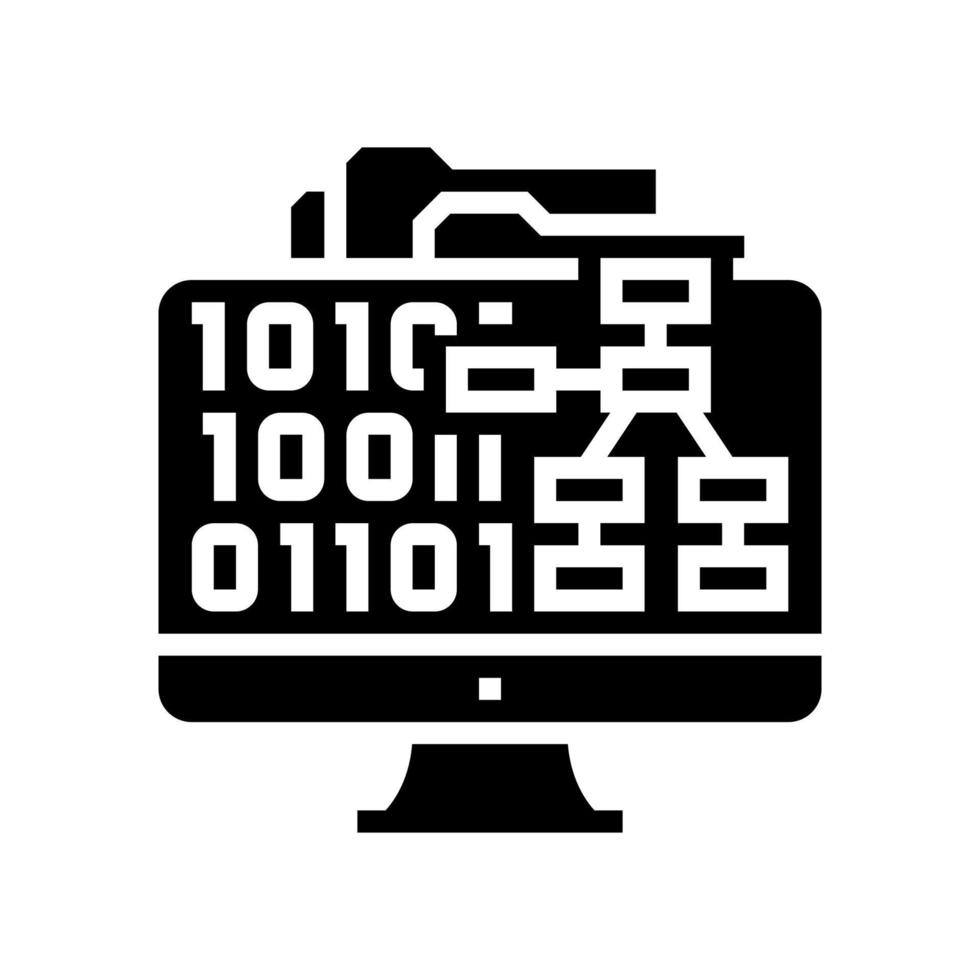 system software glyph icon vector illustration