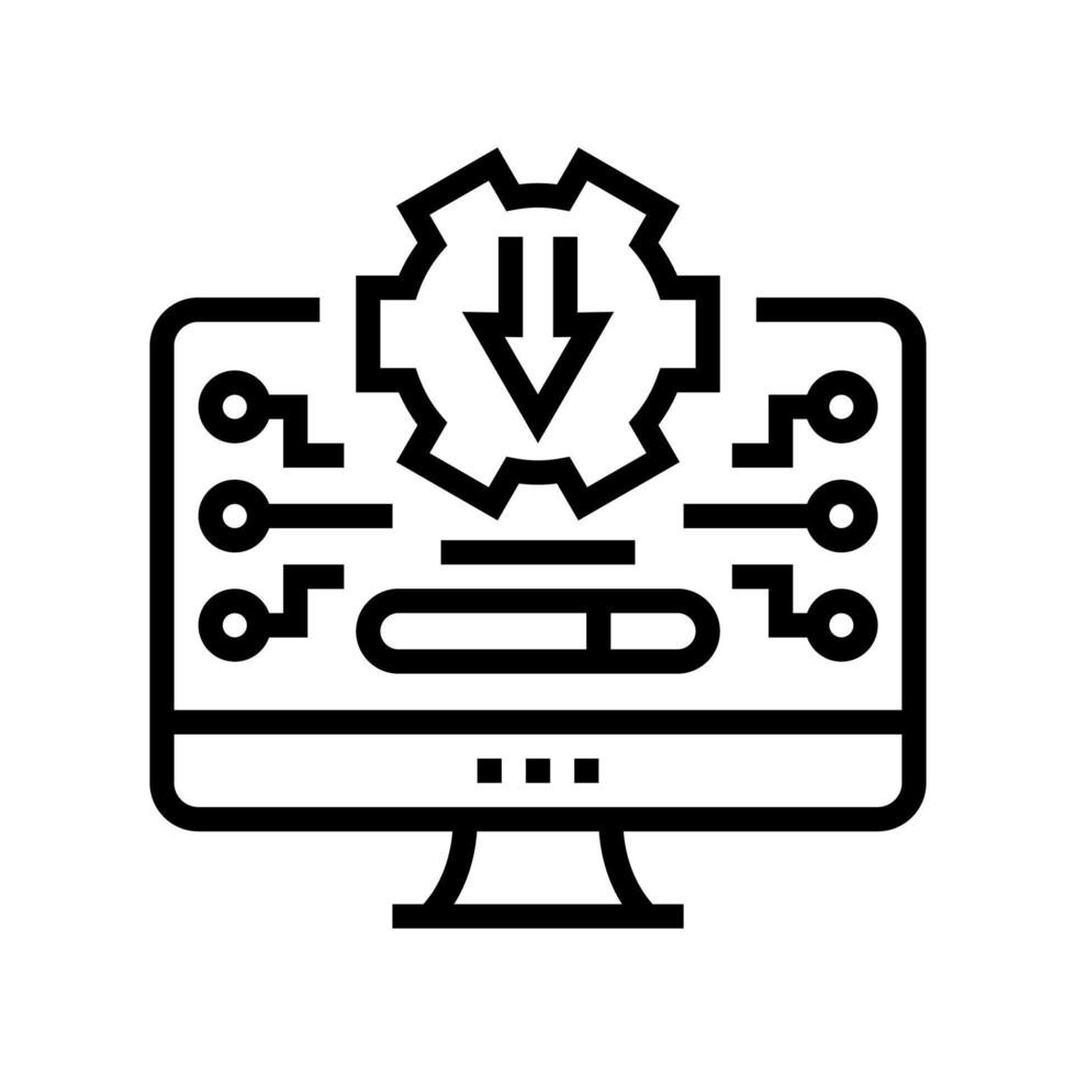 icono de línea de descarga gratuita ilustración vectorial vector