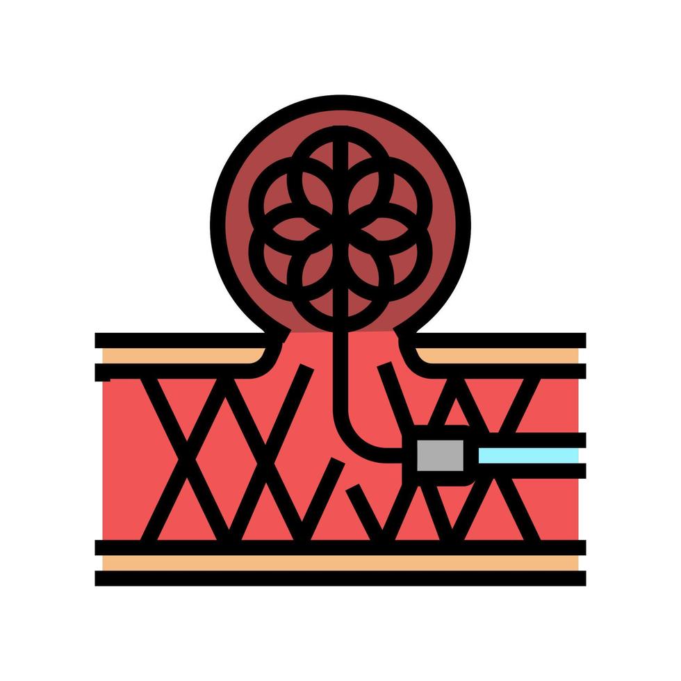 coil embolization color icon vector illustration