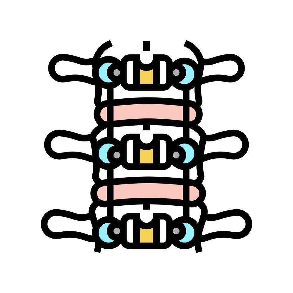 ilustración de vector de icono de color de fusión espinal