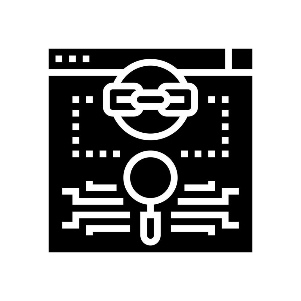 link estimation glyph icon vector illustration