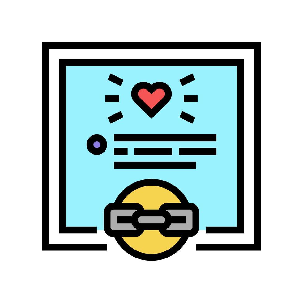 links from relevant contents color icon vector illustration