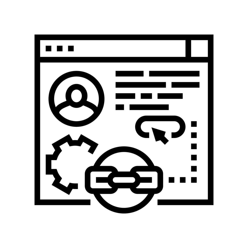 ilustración de vector de icono de línea de servicio de publicación de invitados