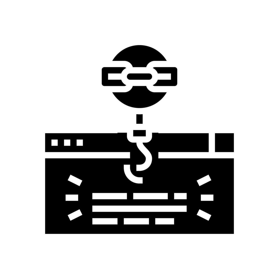 links with proper anchor text glyph icon vector illustration