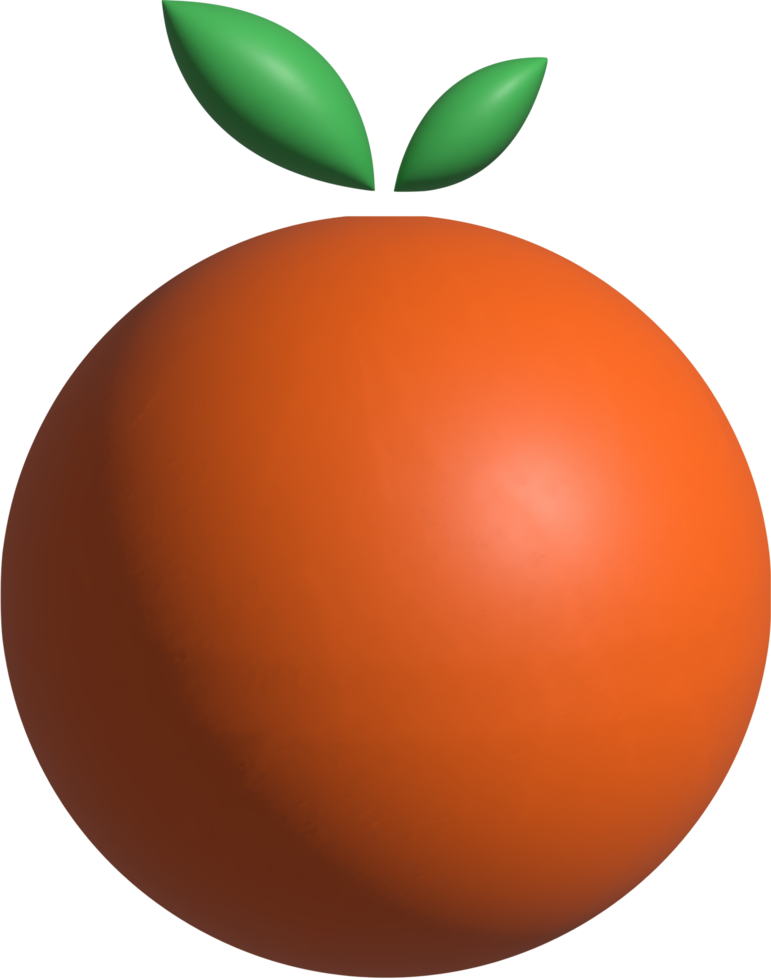 3D-Darstellung von Orangenfrüchten png