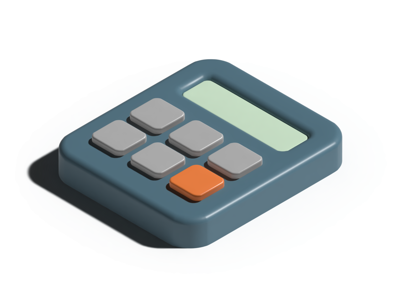 3d illustration of calculator png