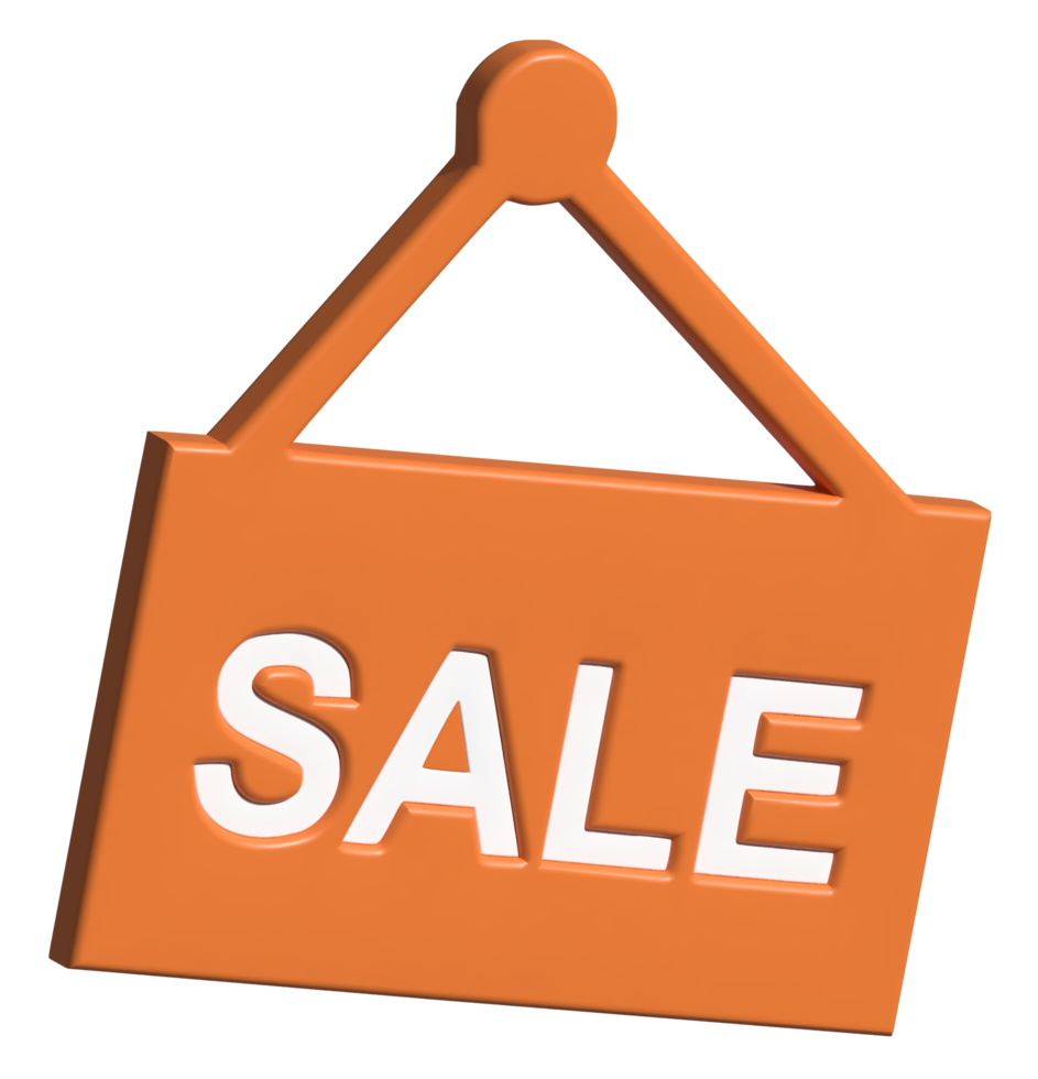 3d illustration of sale board png