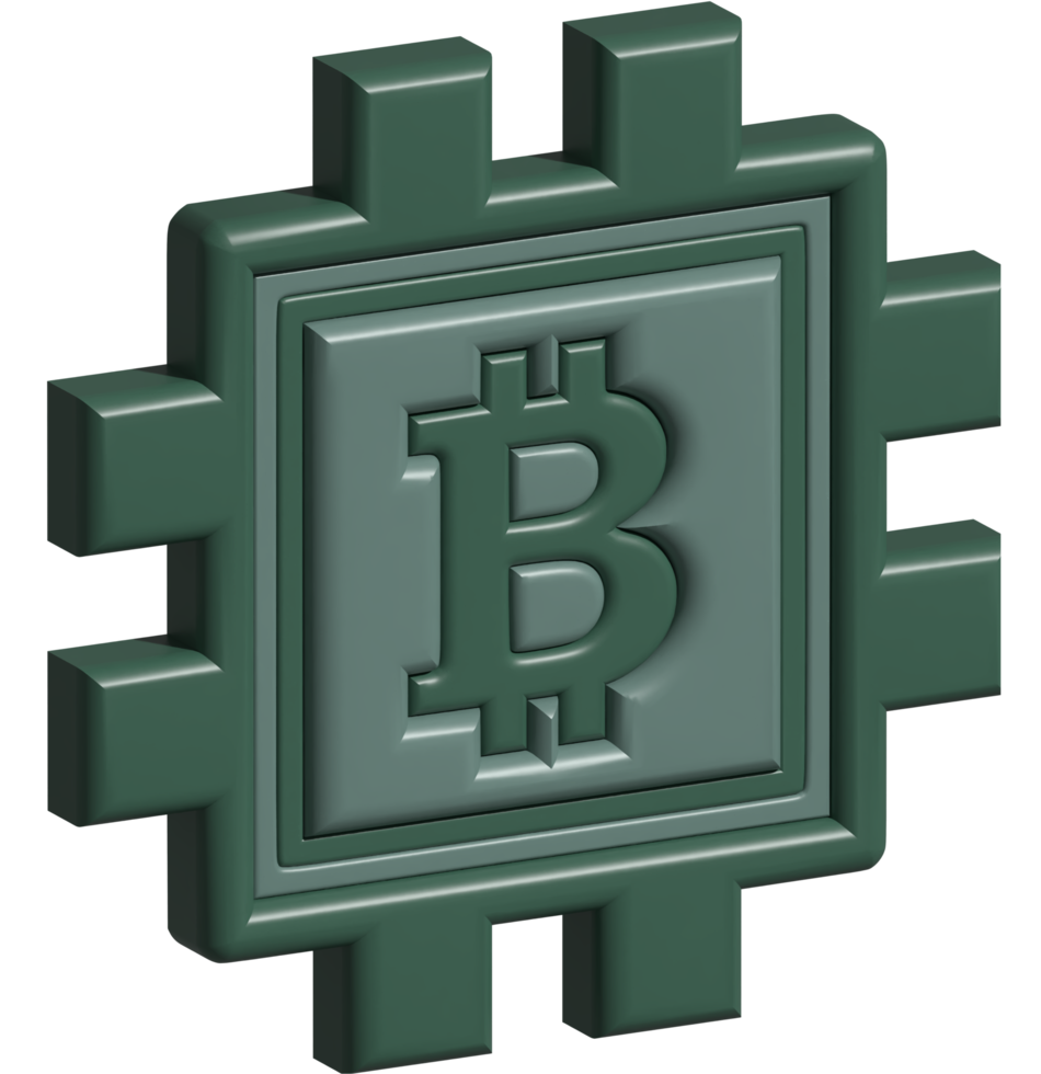 3d illustration of bitcoin png