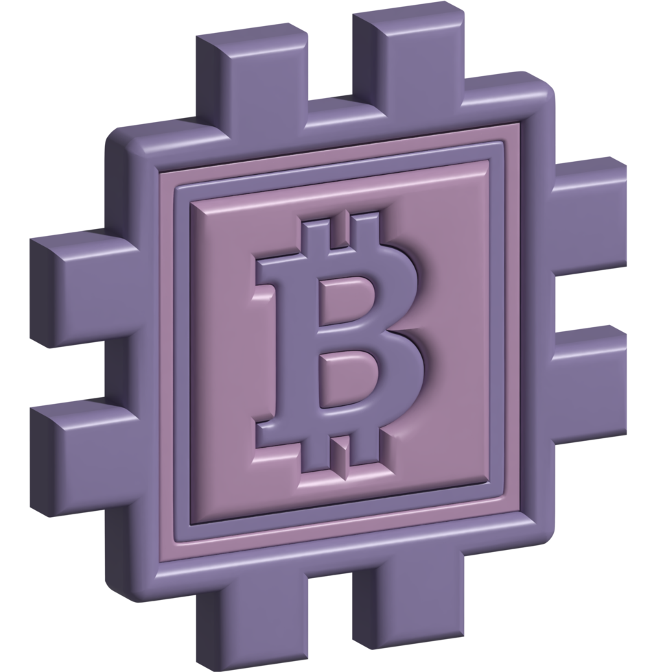3d illustration of bitcoin png