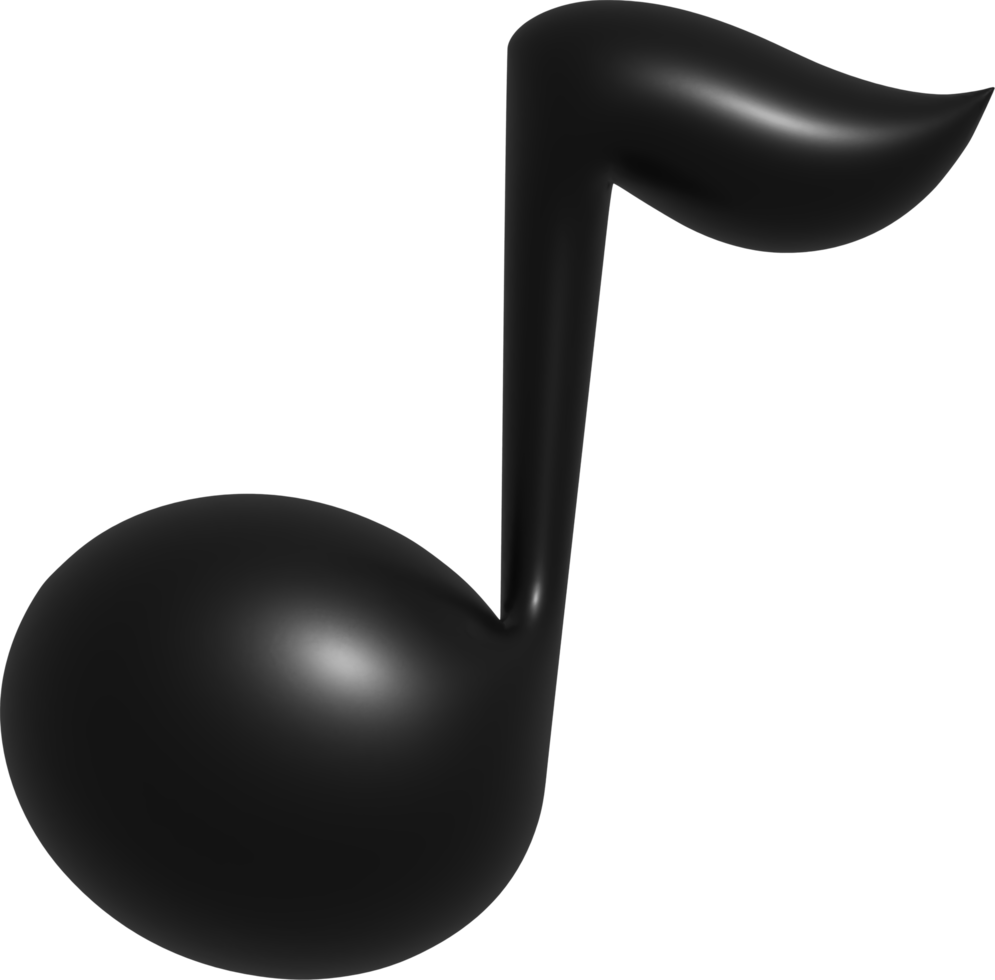 3d illustration of music note png