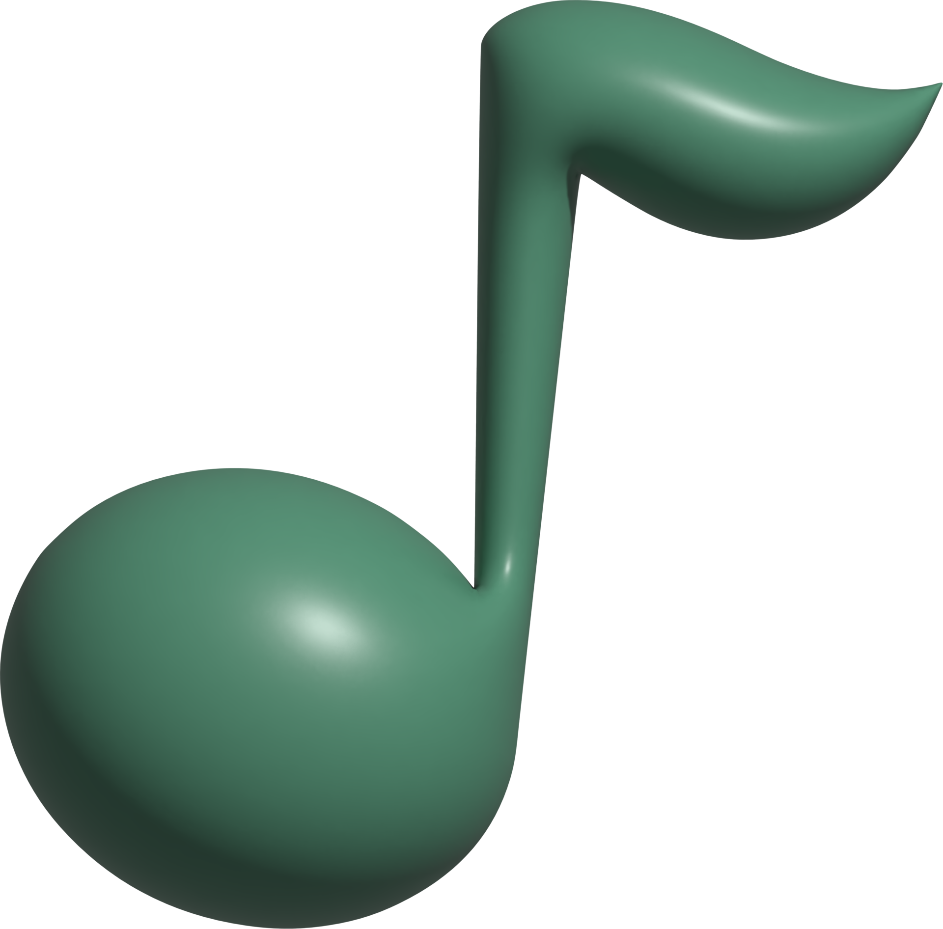 3d illustration of music note 18779989 PNG