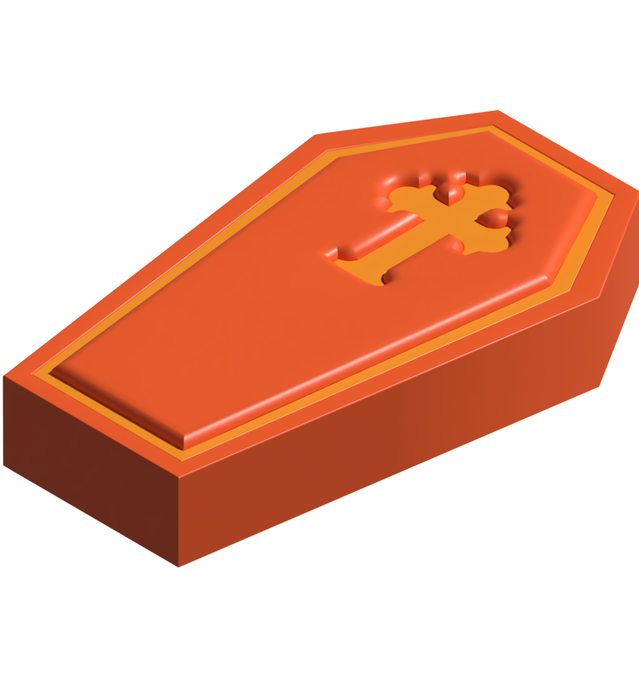 ilustração 3D do caixão png