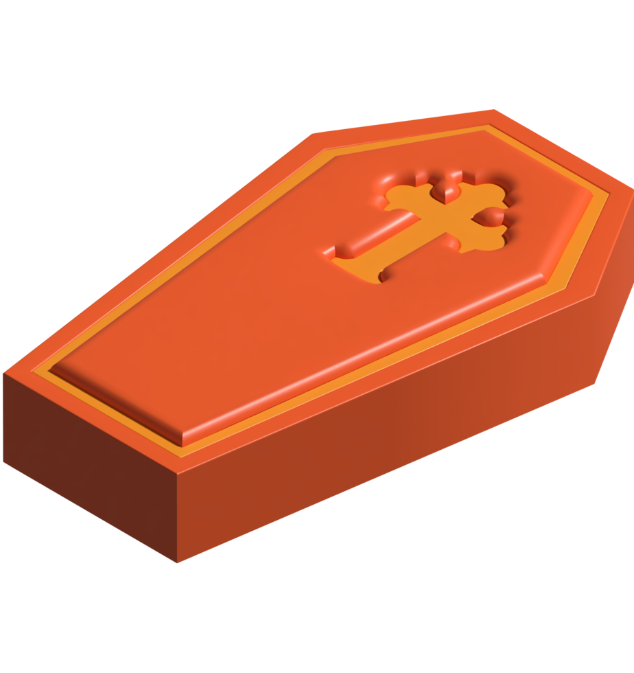 3d illustration of coffin png