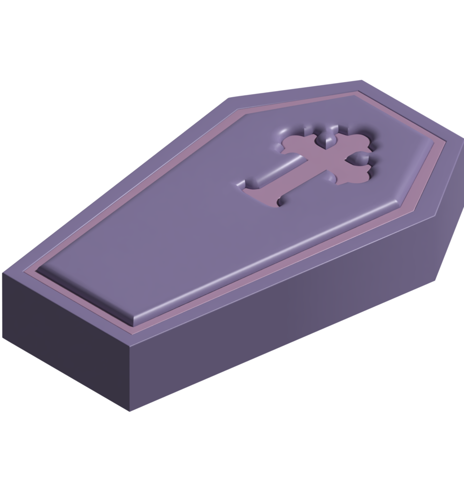 3d illustration of coffin png