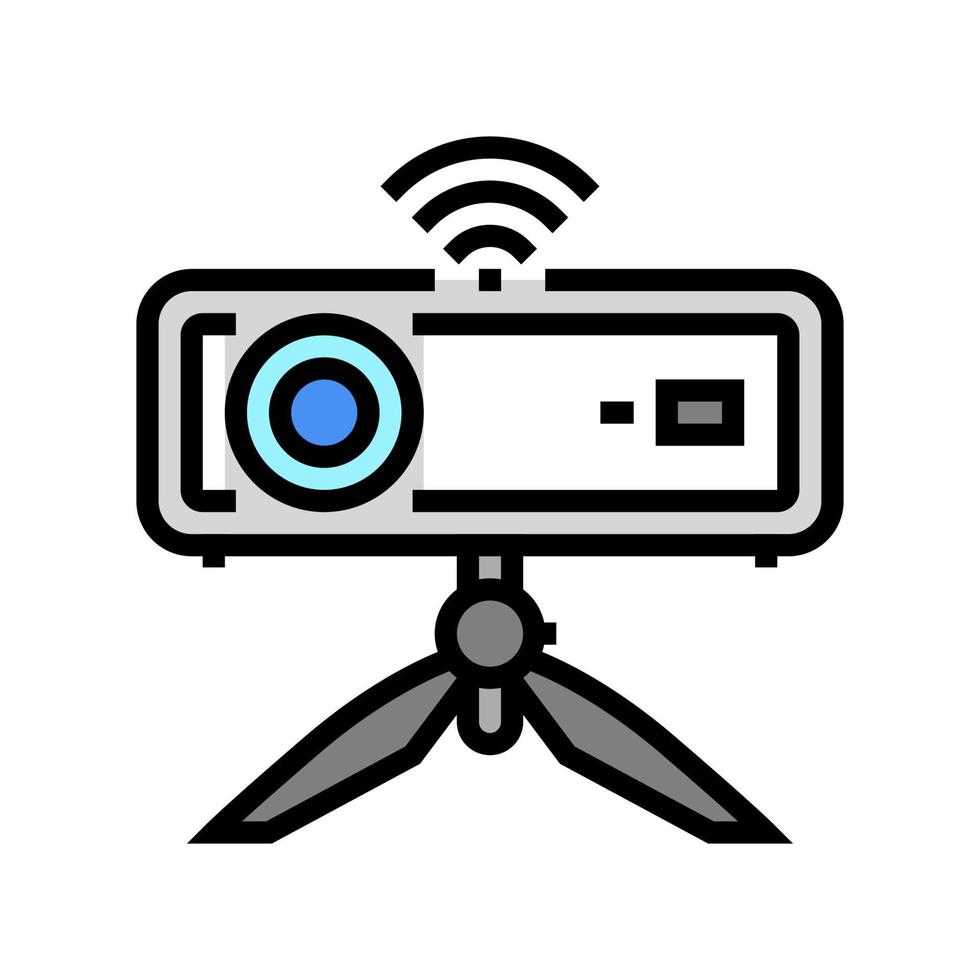 smart wi-fi mini projector color icon vector illustration