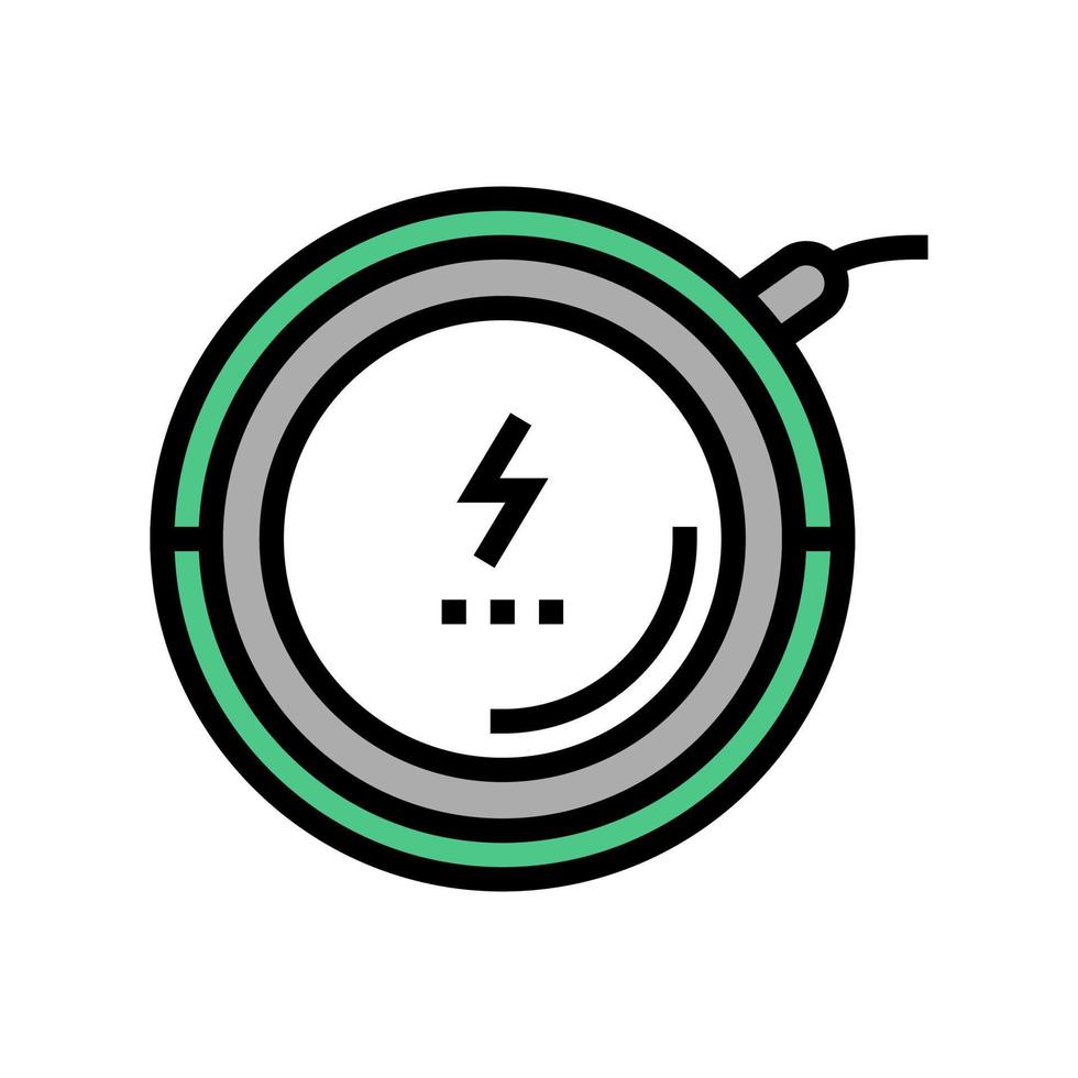 wireless charging pad color icon vector illustration