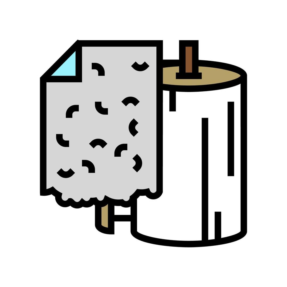 ilustración de vector de icono de color de papel reciclado