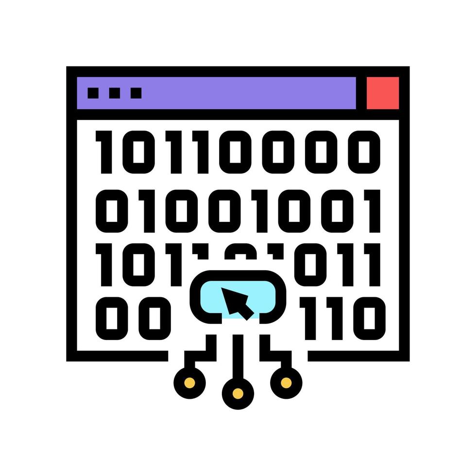 cross-site scripting color icon vector illustration