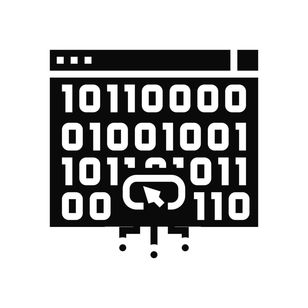 cross-site scripting glyph icon vector illustration