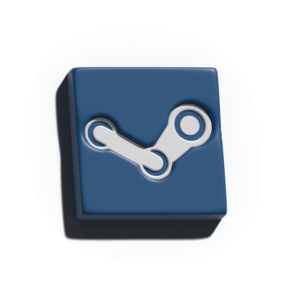 Logo Steam, 3D CAD Model Library
