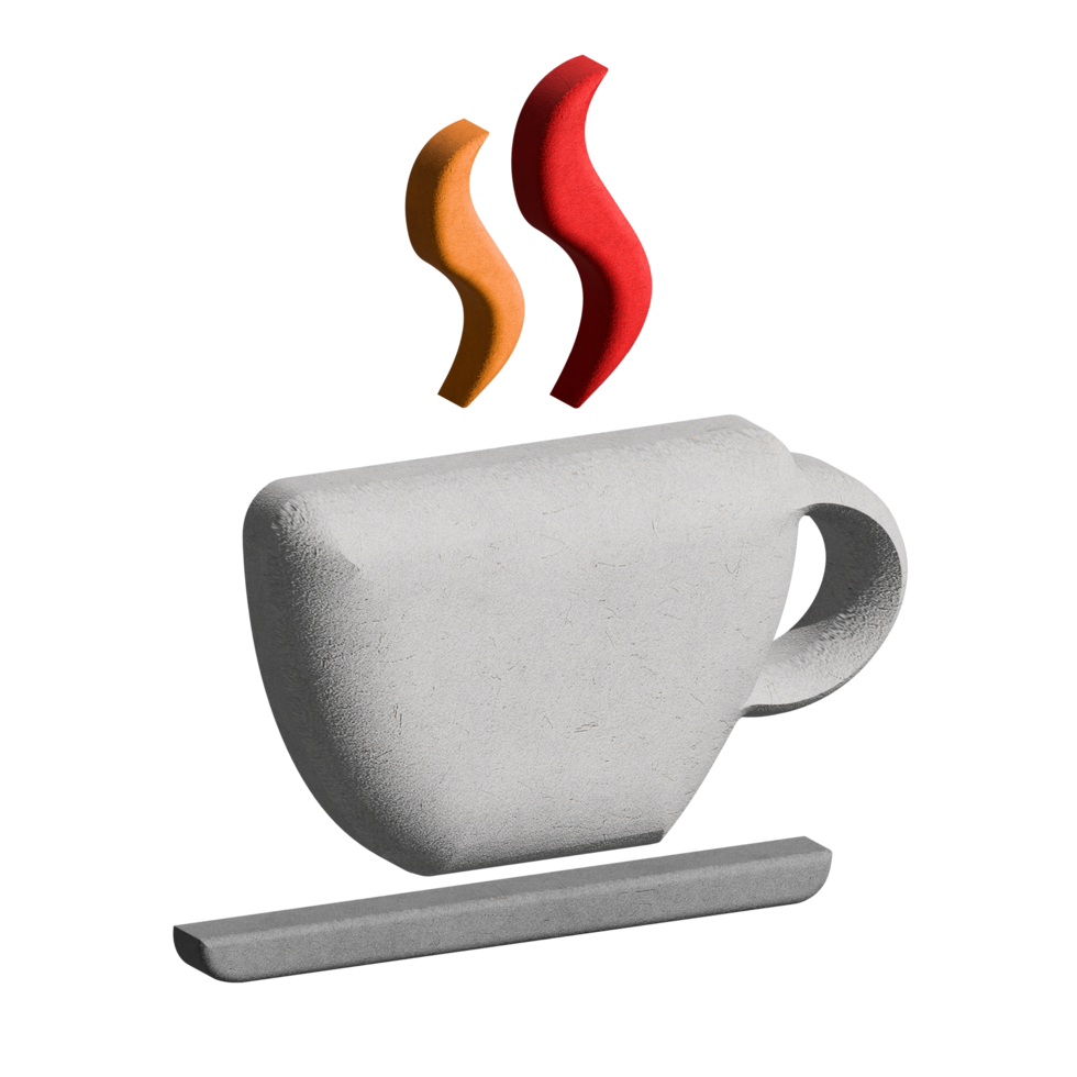 3d coffee icon illustration png