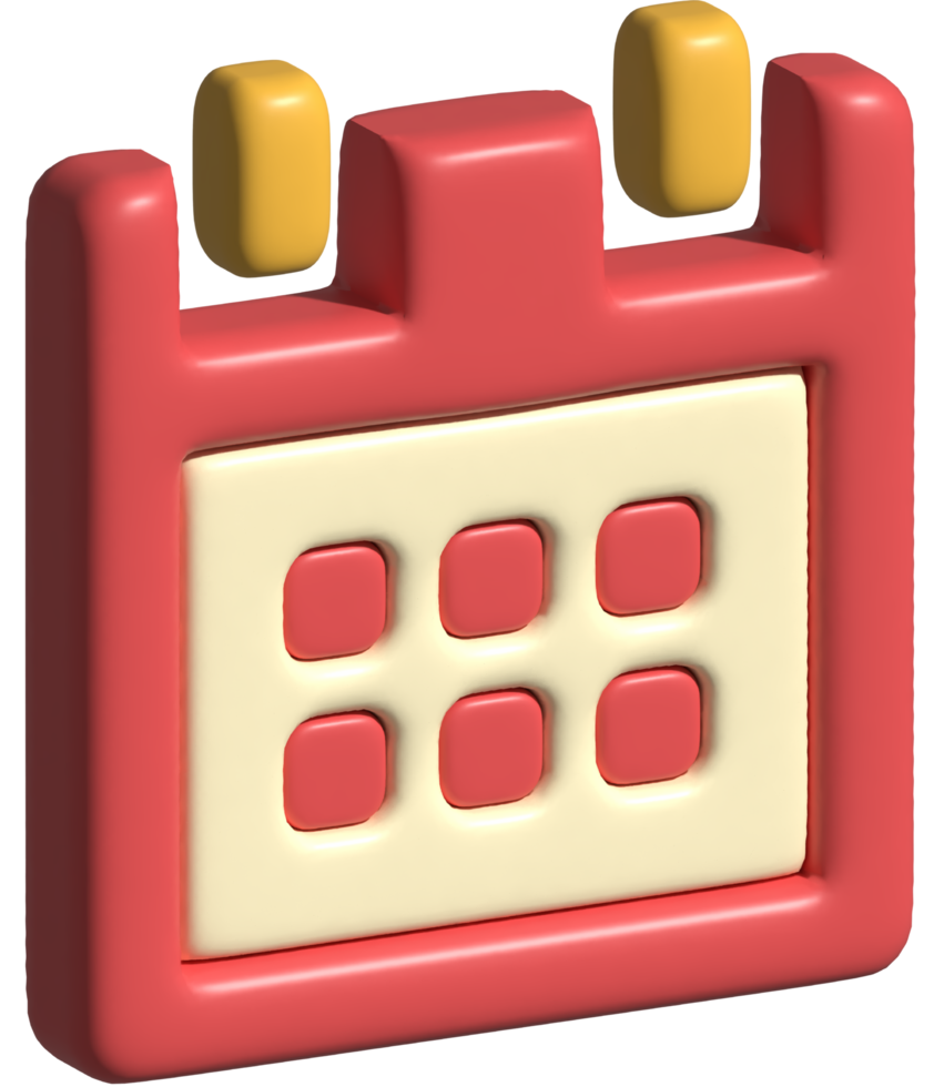3d illustration of calendar png