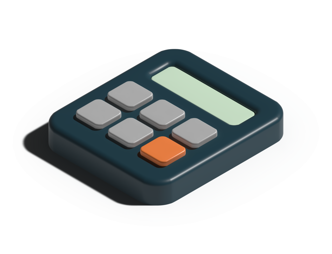 3d illustration of calculator png