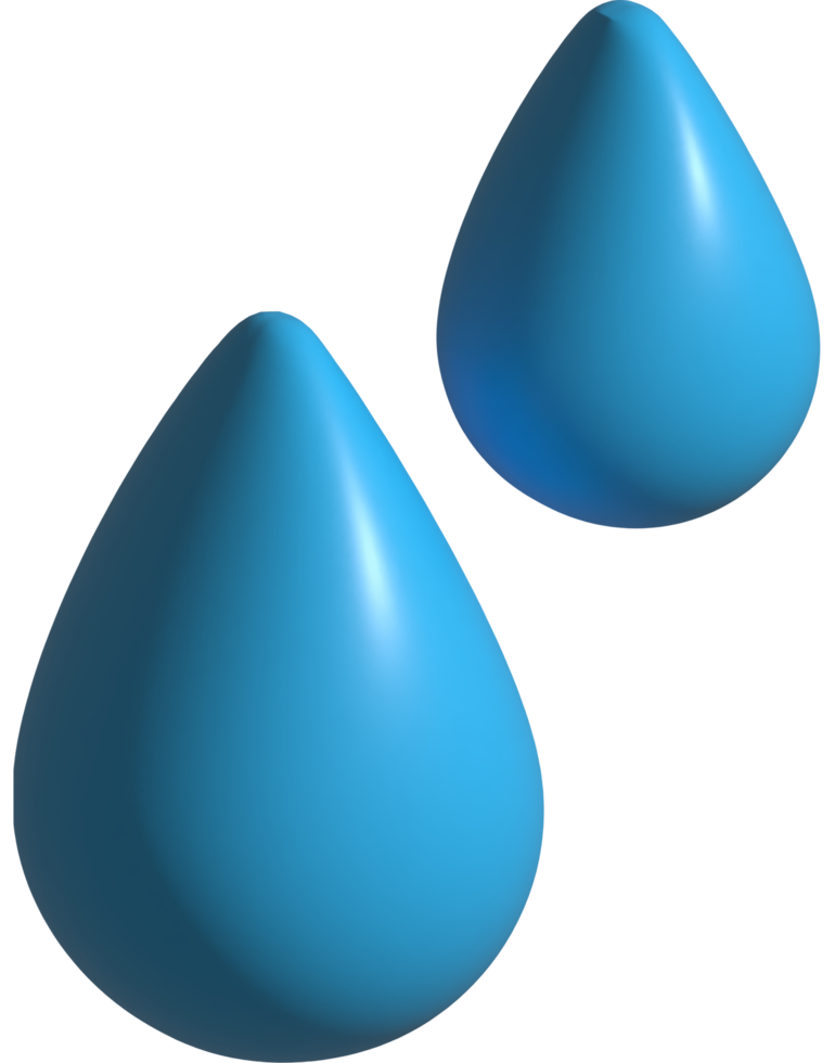 3d illustration of water drop png