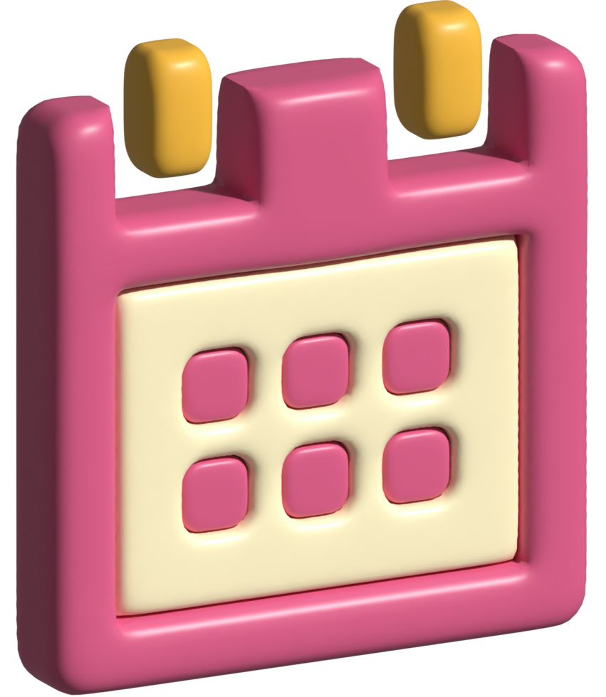 3d illustration of calendar png