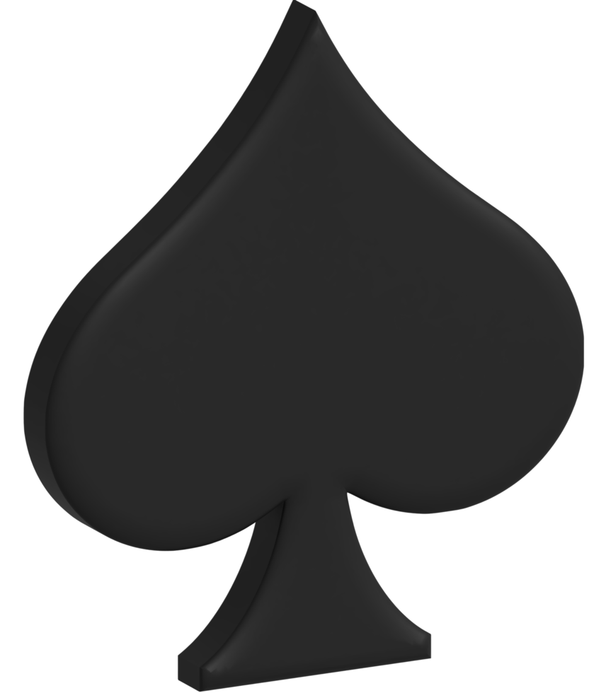 3d illustration of spade symbol png