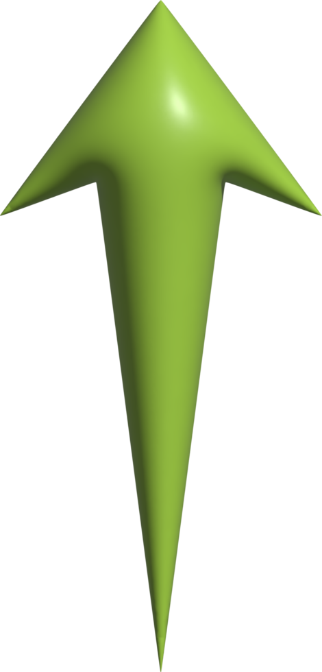 3d illustration of arrow icon png