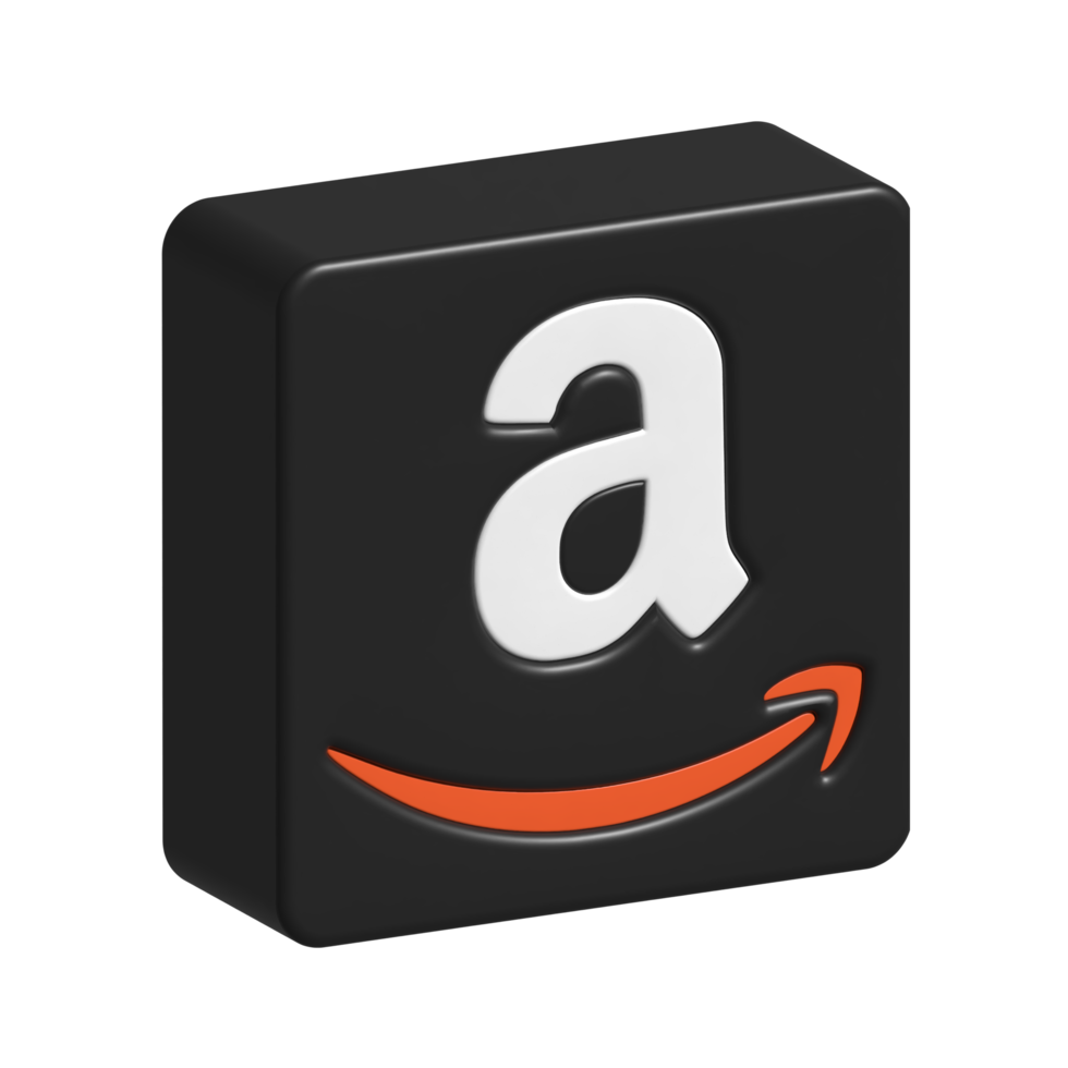 ilustração 3D do logotipo da amazon png