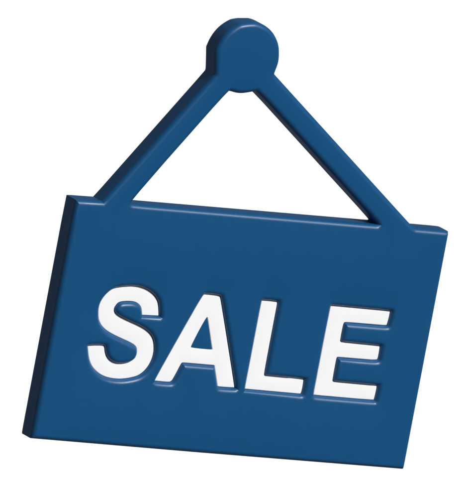 3d illustration of sale board png